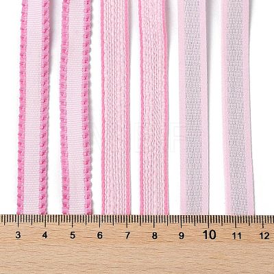 18 Yards 6 Styles Polyester Ribbon SRIB-Q022-D11-1