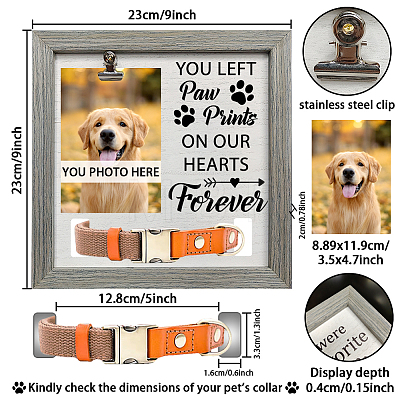 MDF Pet Photo Frames DIY-WH0525-002-1