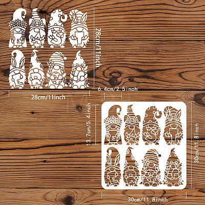 PET Hollow Out Drawing Painting Stencils DIY-WH0383-0020-1