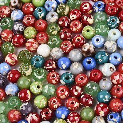 Picasso Baking Paint Glass Seed Beads SEED-N007-38A-03-1