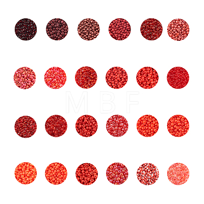 480g 24 Colors 12/0 Opaque Glass Seed Round Beads SEED-CJ0001-10-1