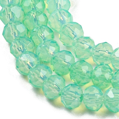 Baking Painted Transparent Glass Beads Strands DGLA-A034-J2mm-B05-1