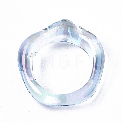 Transparent Resin Finger Rings RJEW-T013-001-E06-1