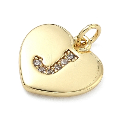 Brass Micro Pave Clear Cubic Zirconia Pendants KK-D229-01G-10-1