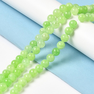 Natural Dyed White Jade Beads Strands G-M402-C03-18-1