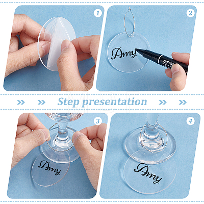 DIY Blank Wine Glass Charm Making Kit DIY-FG0004-59B-1