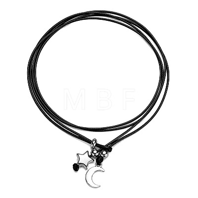 Imitation Leather Alloy Charm Wrap Anklets WGACC3A-01-1