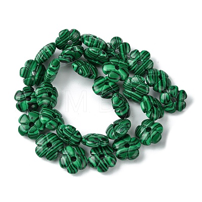 Dyed Synthetic Malachite Beads Strands G-H023-B05-01-1