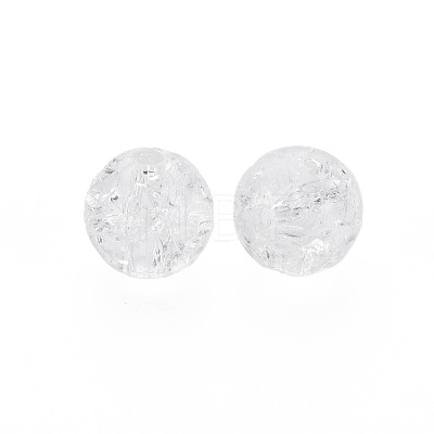 Transparent Crackle Acrylic Beads MACR-S373-66A-N12-1