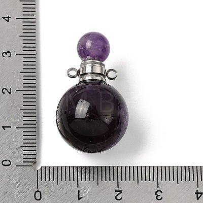 Natural Amethyst Perfume Bottle Pendants GG-CBA7610-02P-04-1