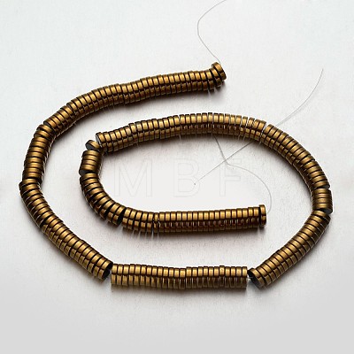 Electroplate Non-magnetic Synthetic Hematite Beads Strands X-G-F300-17C-03-1