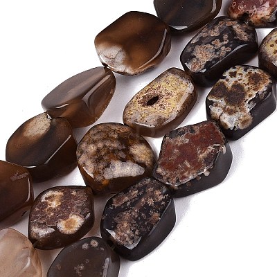 Dyed Natural Agate Beads Strands G-Q606-23E-01-1