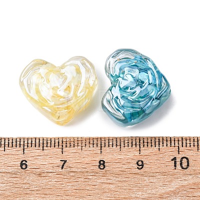 Transparent Resin & Natural Shell Beads RESI-B039-01B-1