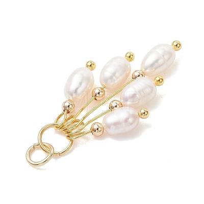 Natural Cultured Freshwater Pearl Pendants PALLOY-JF05435-1