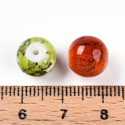 Baking Painted Glass Beads DGLA-S115-10mm-MS-1