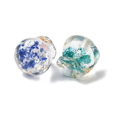 Transparent Resin Enamel Beads RESI-G119-10-1