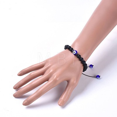 Adjustable Nylon Thread Braided Bead Bracelets BJEW-JB04466-02-1