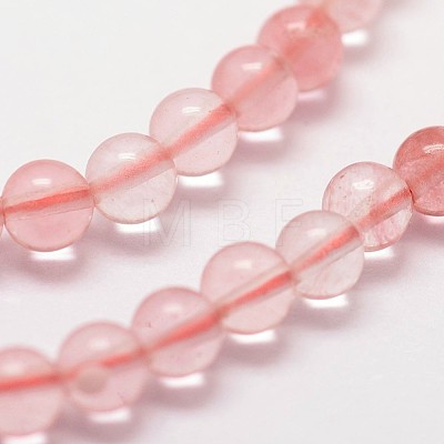 Cherry Quartz Beads Strands G-N0185-03-3mm-1
