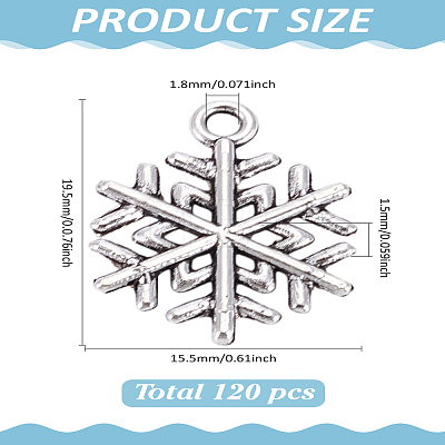 120Pcs Tibetan Style Alloy Pendants TIBEP-LP0001-11-1