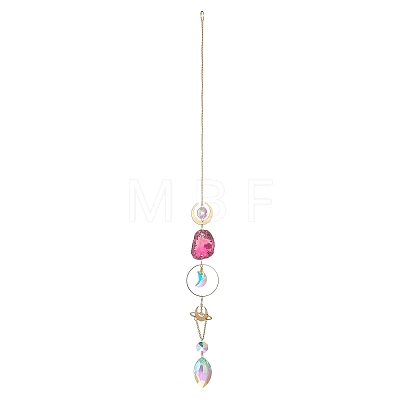 Brass & Crystal Suncatchers HJEW-G018-04C-G-1