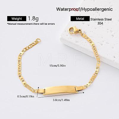 304 Stainless Steel Link Bracelets for Women Men ON2537-1-1