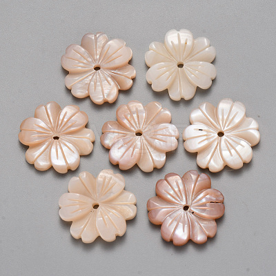 Natural Pink Shell Beads SSHEL-R044-06-1