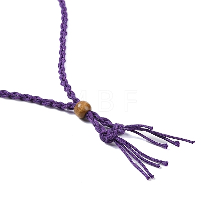 Braided Waxed Cord Empty Macrame Pouch Slider Necklace Making FIND-C061-01B-1