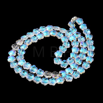 Electroplate Glass Beads Strands EGLA-B006-04A-FR01-1