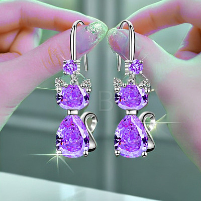 Alloy Rhinestone Dangle Earrings FS-WG213CF-04-1