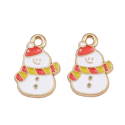 Christmas Themes Alloy Enamel Pendants ENAM-Z023-01G-08-1