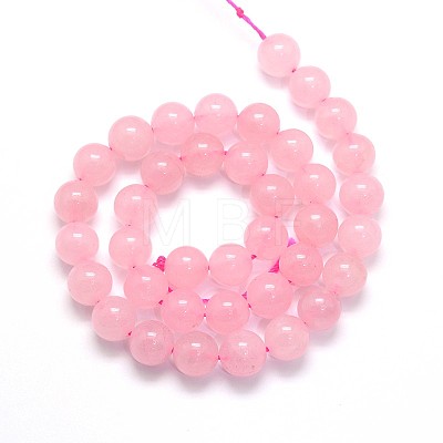 Natural Rose Quartz Round Beads Strands G-O047-04-12mm-1