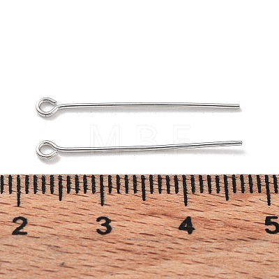 Rhodium Plated 925 Sterling Silver Eye Pins STER-M117-04A-P-1