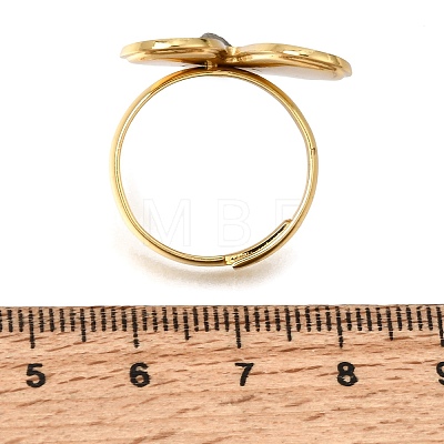 304 Stainless Steel Enamel Cuff Open Rings SA-CBA369F-02G-01-1