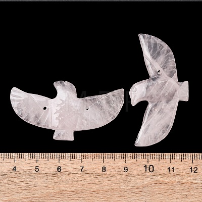 Natural Rose Quartz Carved Big Pendants G-A288-01I-1