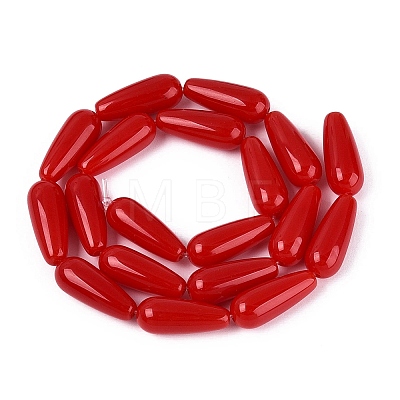 Opaque Glass Beads Strands GLAA-Q113-03A-C02-1