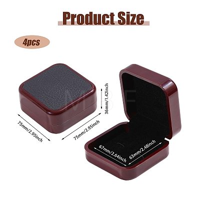 Plastic & PU Leather Jewelry Cufflink Boxes CON-WH0117-14A-1