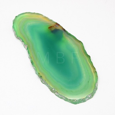 Mixed Electroplate Gemstone Natural Agate Slices G-L138-06-1