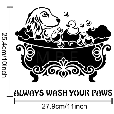 PET Hollow Out Drawing Painting Stencils DIY-WH0402-050-1