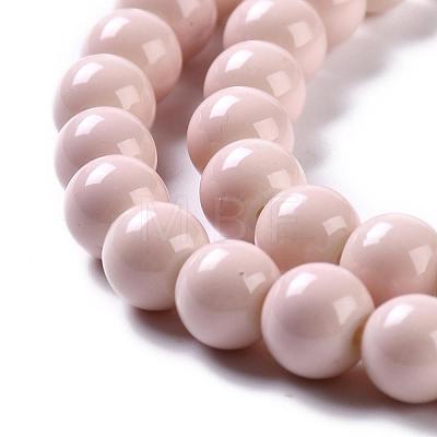 Painted Glass Beads Strands X-DGLA-S071-10mm-B12-1