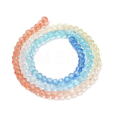 Transparent Painted Glass Beads Strands DGLA-A034-T4mm-A13-1