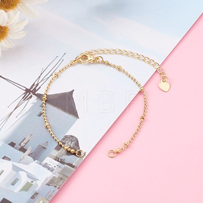 Brass Ball Chain Bracelet Making AJEW-JB00936-1