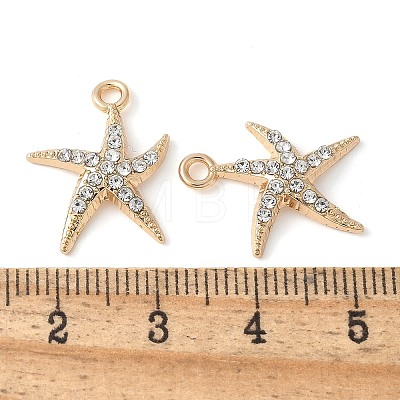 Alloy Crystal Rhinestone Pendants X-PALLOY-E775-16G-1