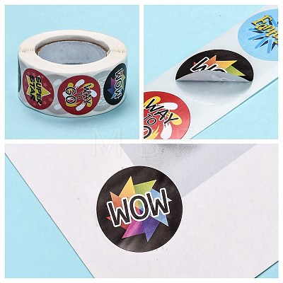 Self-Adhesive Kraft Paper Gift Tag Stickers LS-DIY-G013-A12-1