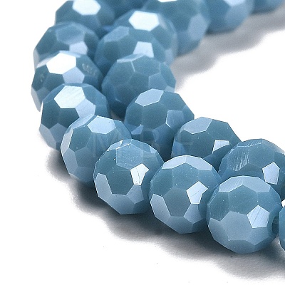 Electroplate Opaque Glass Beads Strands EGLA-A035-P6mm-A19-1