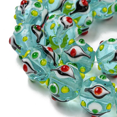 Handmade Lampwork Beads Strands LAMP-N025-05C-1