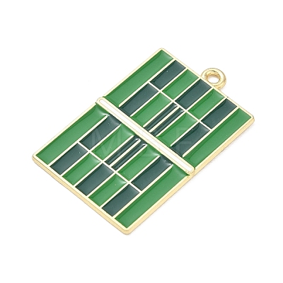Tennis Alloy Enamel Pendants AL-CBA292F-02C-G-1