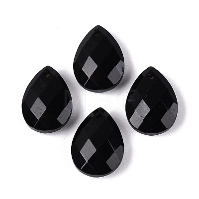 Natural Black Onyx Pendants G-N362-13P-1