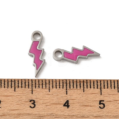 304 Stainless Steel Enamel Charms STAS-L022-332P-1