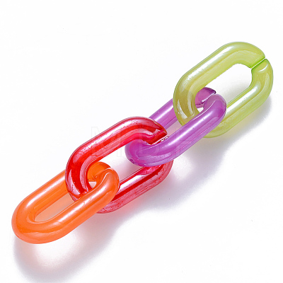 Imitation Jelly Acrylic Linking Rings X-OACR-S036-006A-F-1