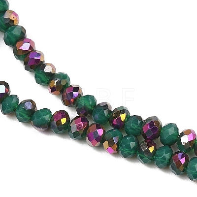 Electroplate Glass Beads Stradns EGLA-H114-02B-M-1